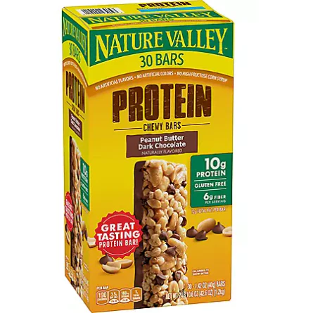 Nature Valley Peanut Butter Dark Chocolate Protein Chewy Bars (30 ct.)