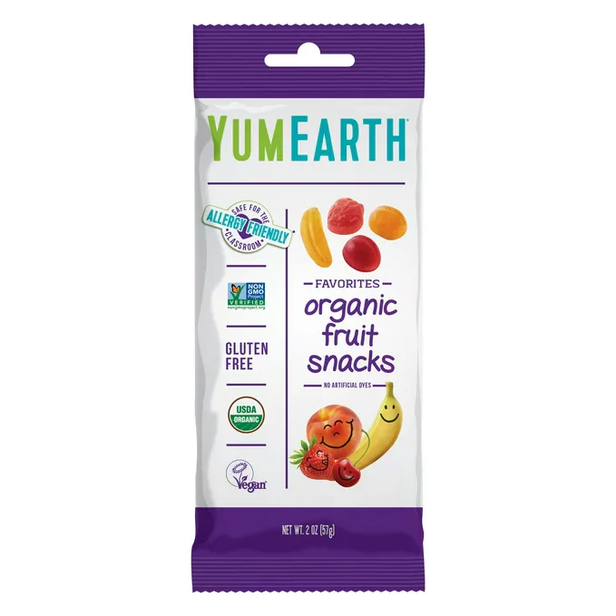 YumEarth Organic, Gluten-Free Fruit Flavor Fruit Snacks, 2 oz