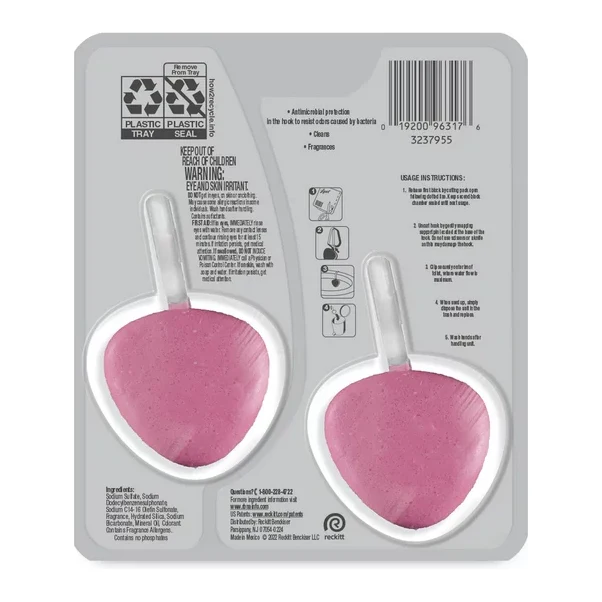 Lysol Automatic In-The-Bowl Toilet Cleaner, Cleans and Freshens Toilet Bowl, Mango & Hibiscus Scent, 2ct