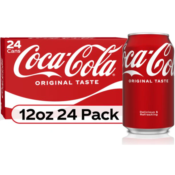 Coca-Cola Original Soda Pop, 12 Fl Oz, 24 Pack Cans