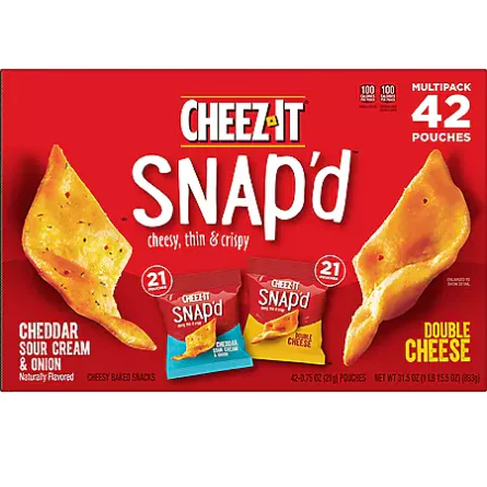 Cheez-It Snap'd, Variety Pack (0.75 oz., 42 pk.)