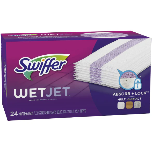 Swiffer WetJet Multi-Surface Floor Cleaner Pad Refill, 24 Count