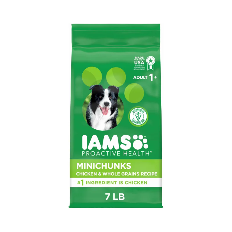 IAMS Proactive Health Minichunks Chicken and Whole Grain Recipe Dry Dog Food, 7 lb Bag