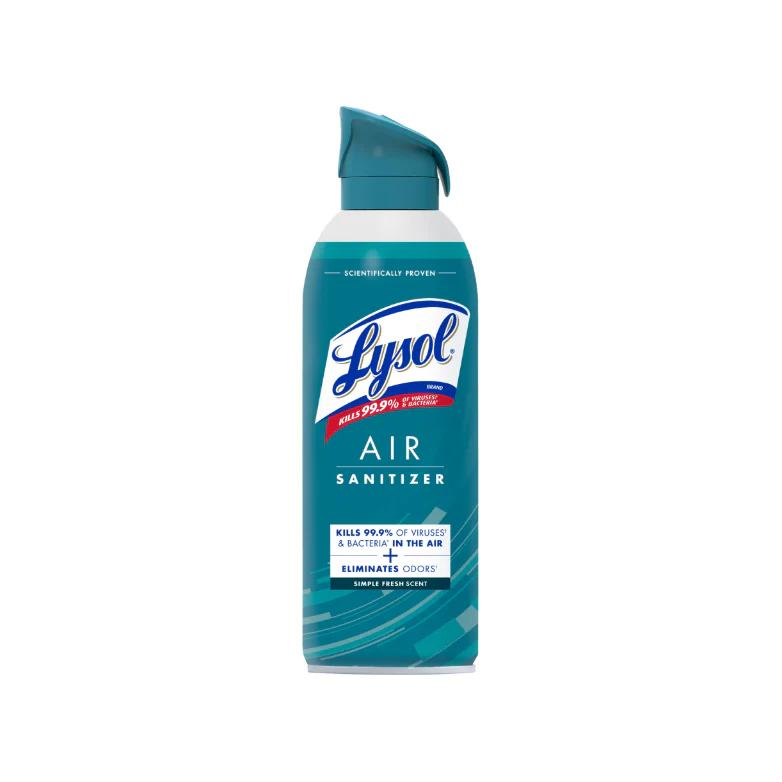 Lysol Air Sanitizer Spray, For Air Sanitization and Odor Elimination, Simple Fresh Scent, 10 Fl. Oz