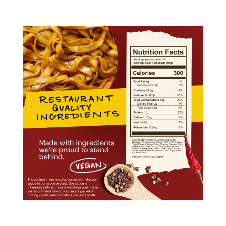 Momofuku Noodles, Spicy Soy, 5 Packages