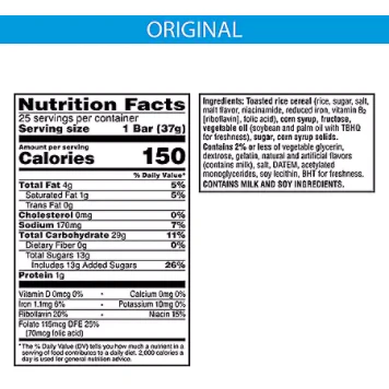 Kellogg's Rice Krispies Treats (1.3 oz., 25 ct.)