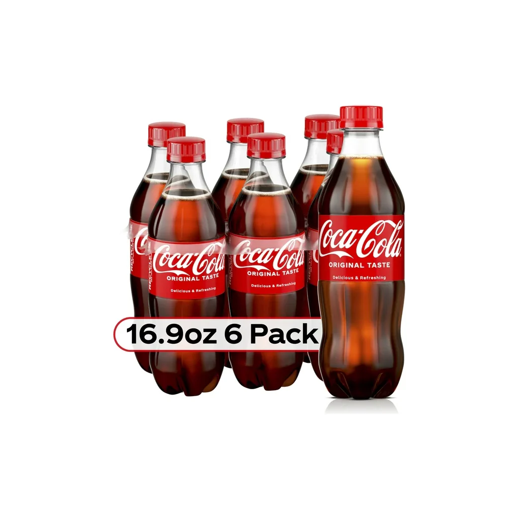 Coca-Cola Soda Pop, 16.9 fl oz, 6 Pack Bottles