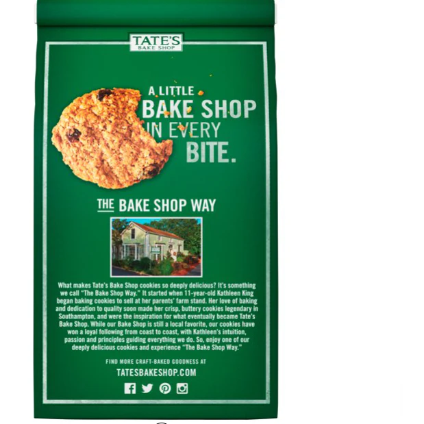 Tate's Bake Shop Oatmeal Raisin Cookies, 7 oz