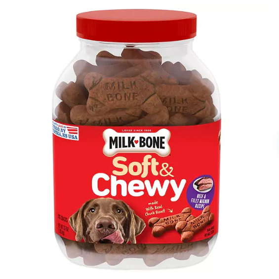Milk-Bone Soft & Chewy Dog Snacks, Beef & Filet Mignon Recipe (37 oz.)