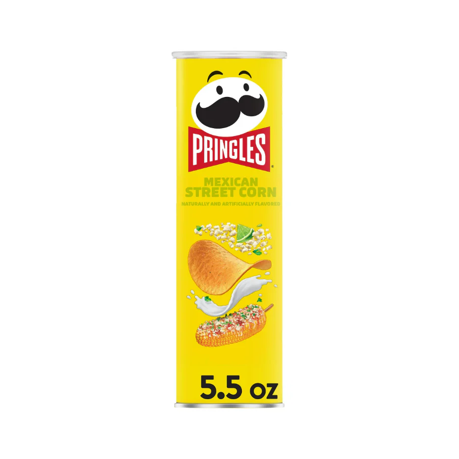 Pringles Elote Mexican Street Corn Potato Crisps Chips, Lunch Snacks, 5.5 oz