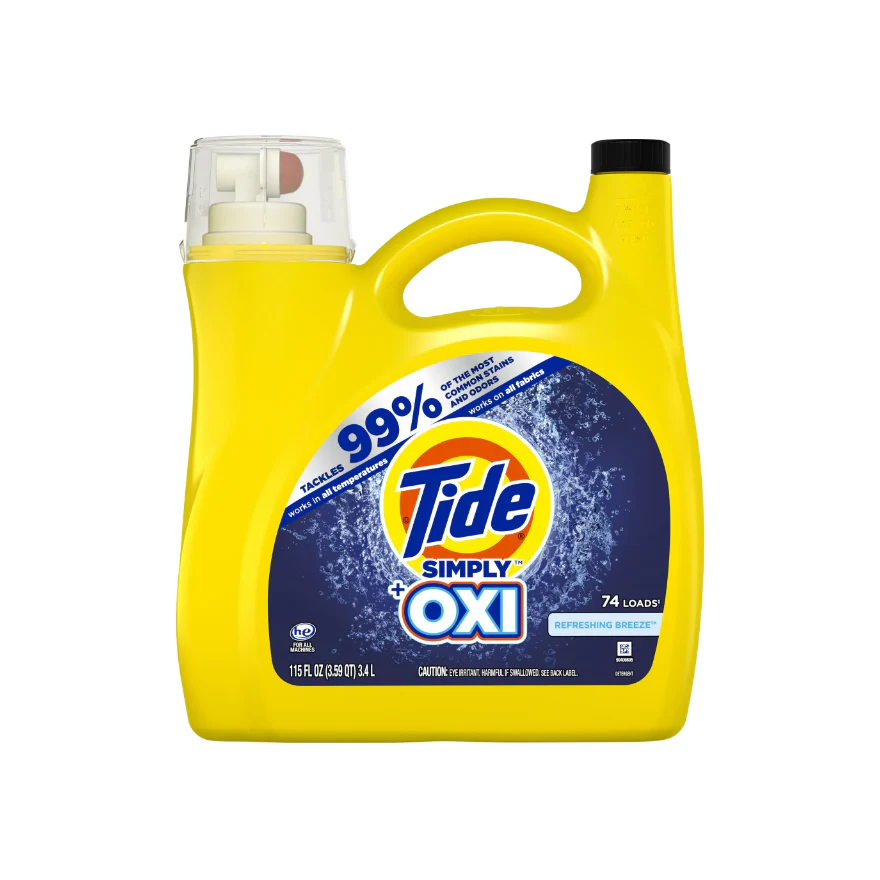 Tide Simply Oxi, 74 Loads Liquid Laundry Detergent, 115 fl oz