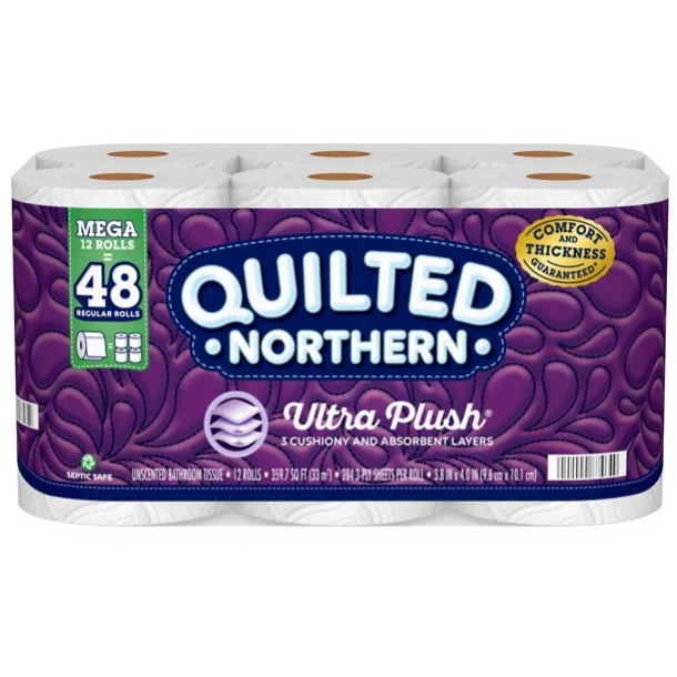 Quilted Northern Ultra Plush Toilet Paper, 12 Mega Rolls