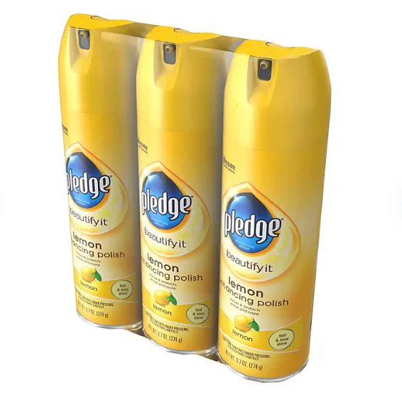 Pledge Furniture Enhancing Polish Spray, Lemon (9.7 oz., 3 pk.)