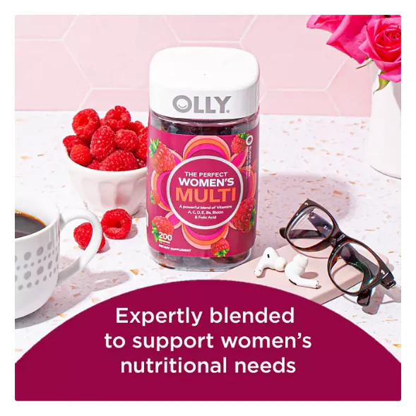 OLLY Women's Multivitamin Gummy, Health & Immune Support, Berry (200 ct.)