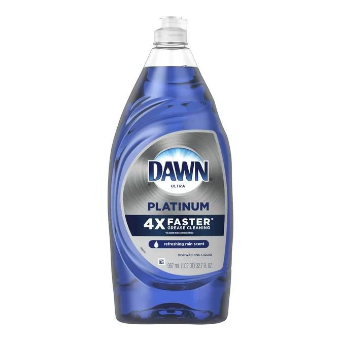 Dawn Platinum Dishwashing Liquid Dish Soap, Refreshing Rain Scent, 32.7 fl oz