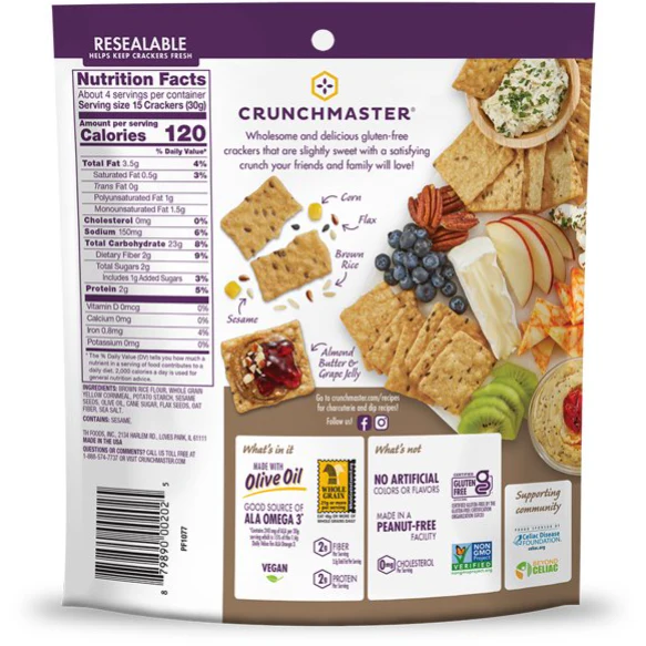 Crunchmaster Multigrain Sea Salt Crackers, 4 Oz