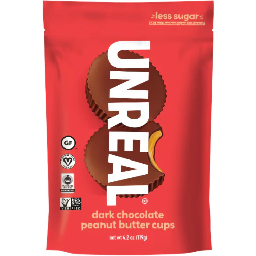Unreal Dark Chocolate Peanut Butter Cups 4.2 oz