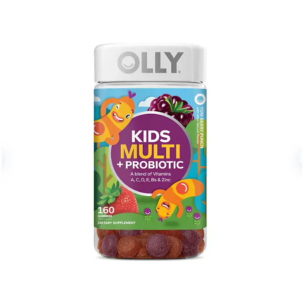 OLLY Kids Multivitamin + Probiotic Gummy, Berry 160 ct.