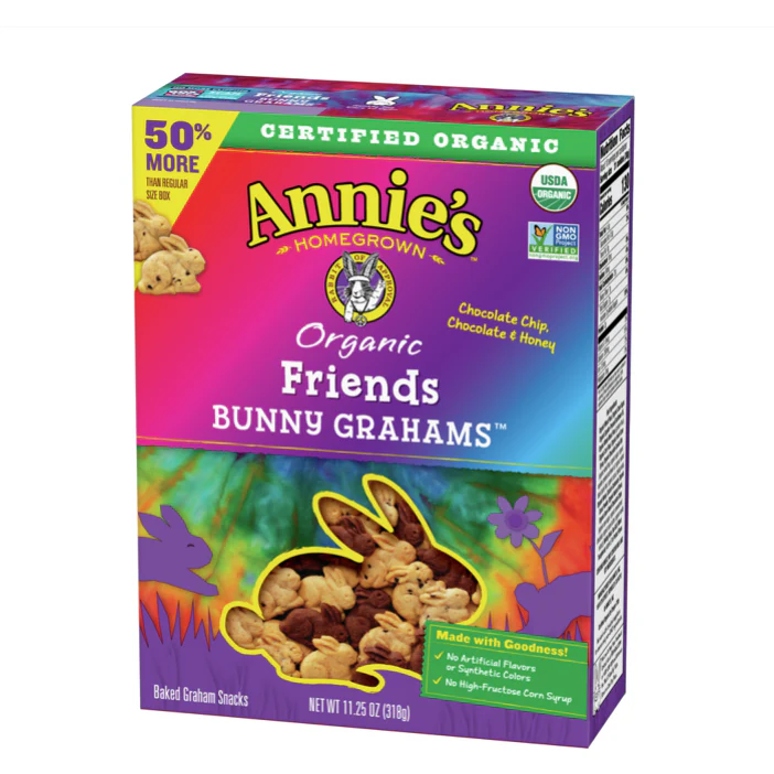 Annie's Organic Whole Grain Chocolate Chip Bunny Grahams Snacks, 11.25 oz