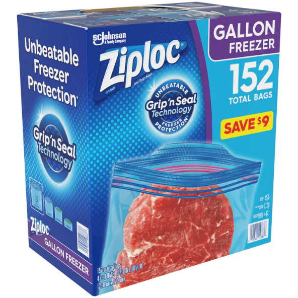 Ziploc Easy Open Tabs Freezer Gallon Bags (152 ct.)