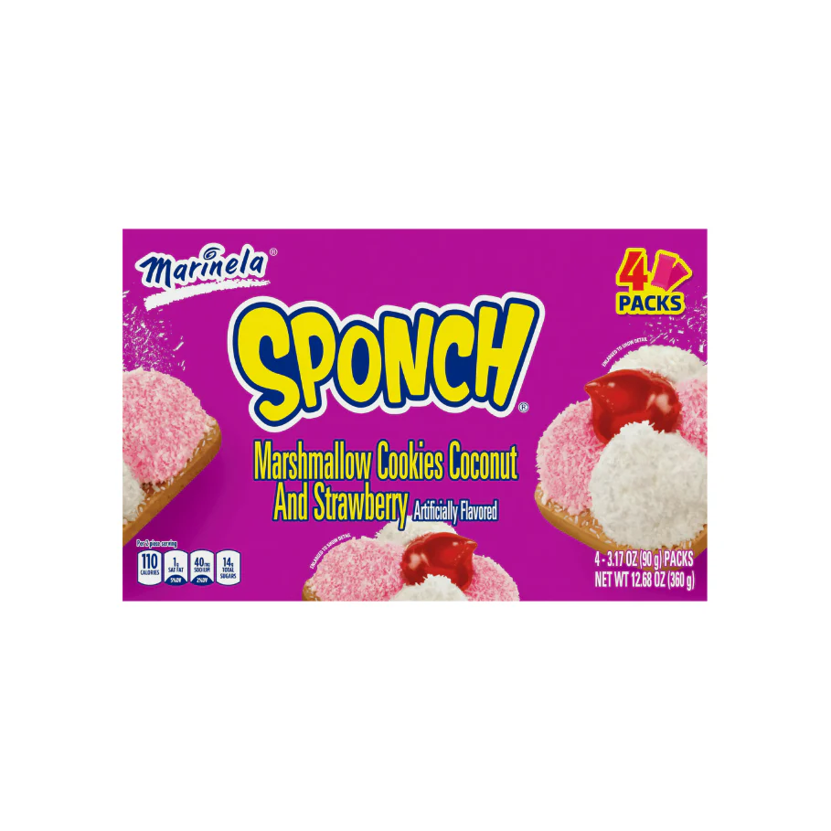 Marinela Sponch Marshmallow Cookies, 4 count, 12.68 oz