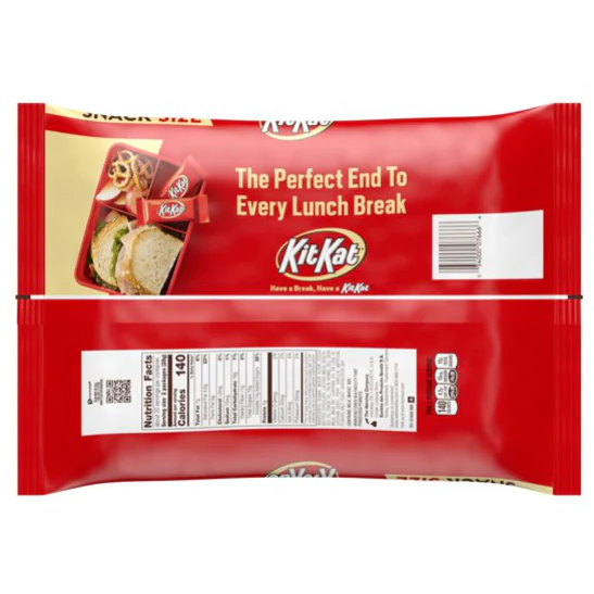 KIT KAT Milk Chocolate Snack Size Wafer Candy, Individually Wrapped, 20.1 oz, Jumbo Bag