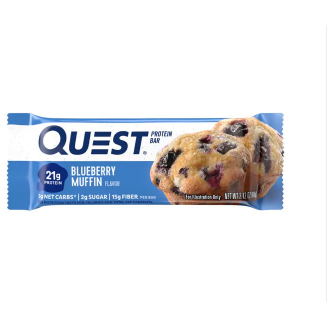 Quest Protein Bar, Blueberry Muffin, 21g Protein, 4pk