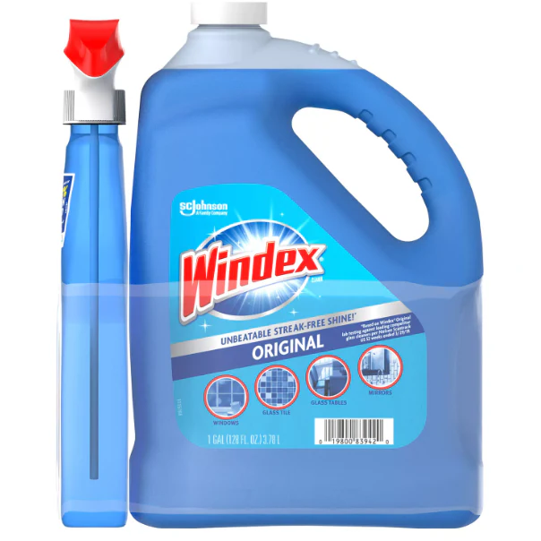 Windex Original Glass Cleaner (128 oz. Refill + 32 oz. Trigger)