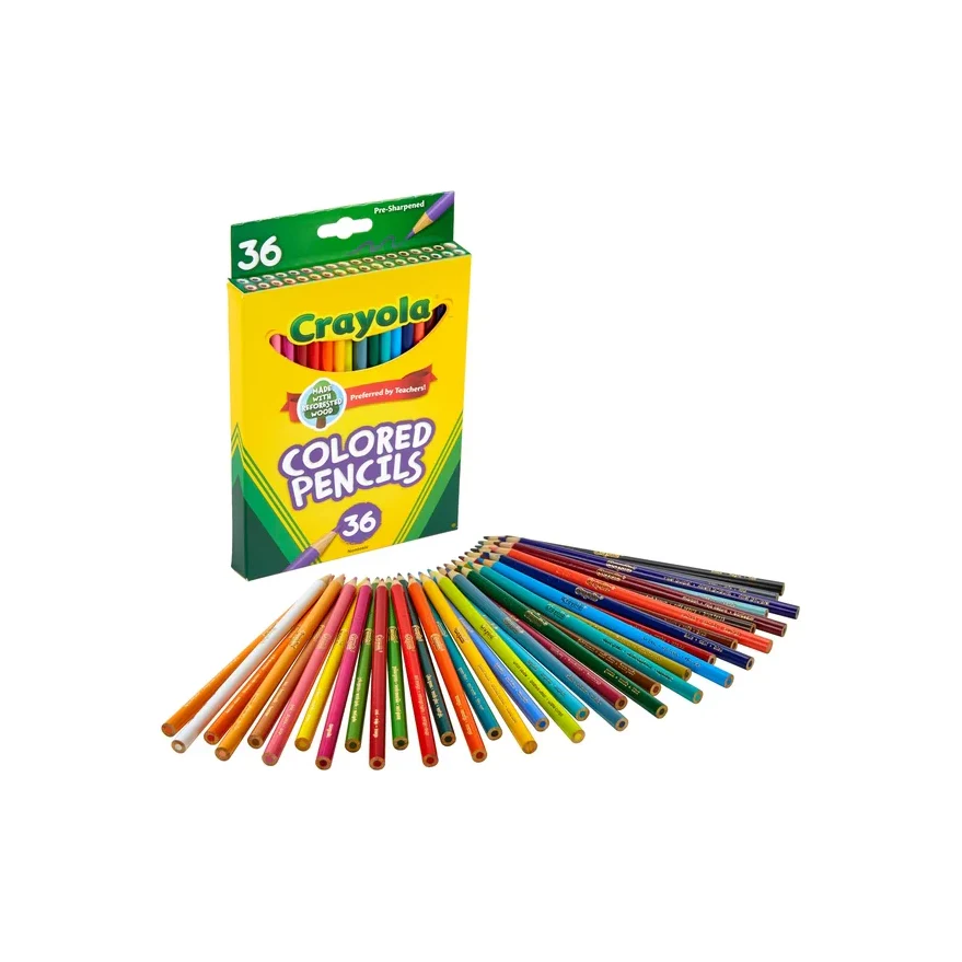 Crayola Colored Pencil Set, 36 Ct, Back to School Supplies, Teacher Supplies, Beginner Child