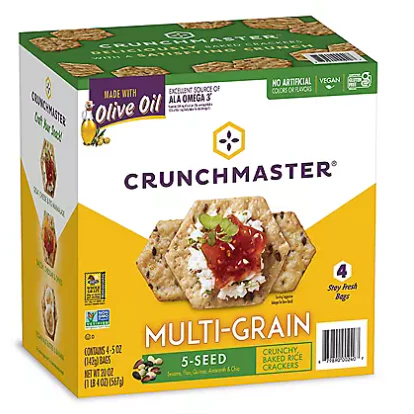 Crunchmaster 5 Seed Multi-Grain Cracker with Olive Oil (10 oz., 2 pk.)