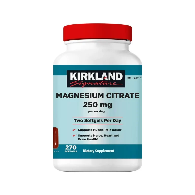 Kirkland Signature Magnesium Citrate 250mg Softgels (270 Count)