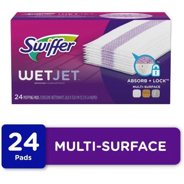 Swiffer WetJet Multi-Surface Floor Cleaner Pad Refill, 24 Count