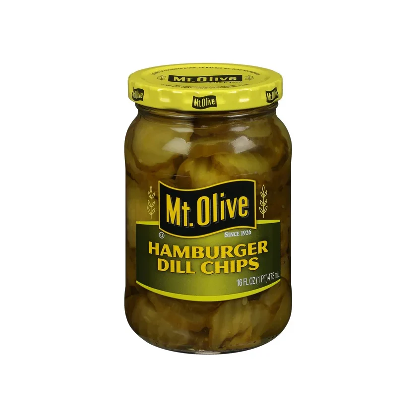 Mt. Olive Hamburger Dill Pickle Chips 16 fl oz Jar