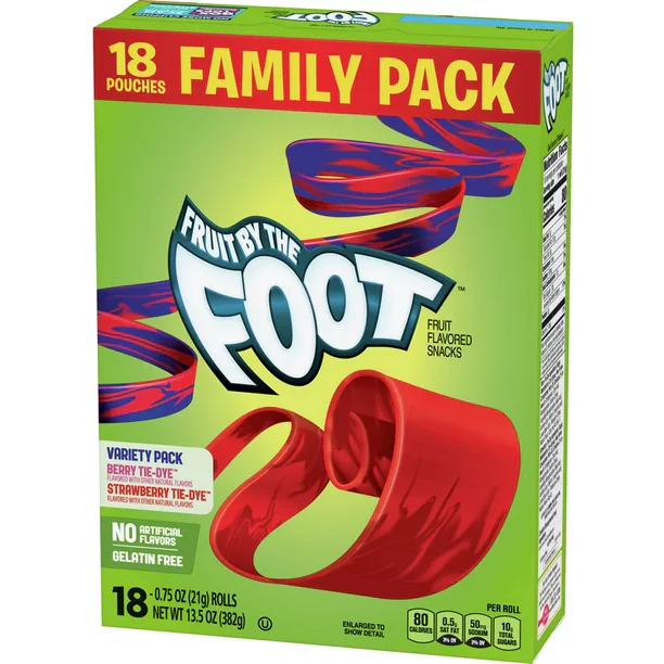 Fruit by the Foot, Fruit Snacks, Berry and Strawberry, 13.5 oz