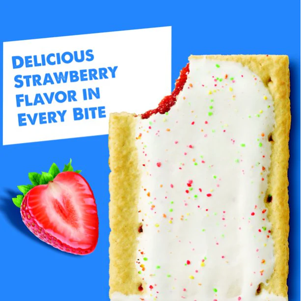Pop-Tarts Toaster Pastries, Breakfast Foods, Frosted Strawberry, 8 Ct, 13.5 Oz, Box