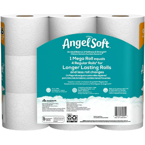 Angel Soft Toilet Paper, 9 Mega Rolls