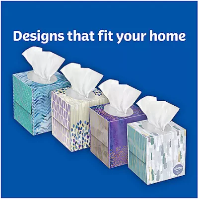 Kleenex Ultra Soft Facial Tissues, 4 Cube Boxes (240 Total Tissues)