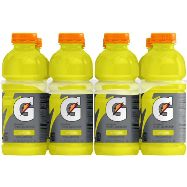 Gatorade Lemon Lime Thirst Quencher Sports Drink, 20 oz, 8 Pack