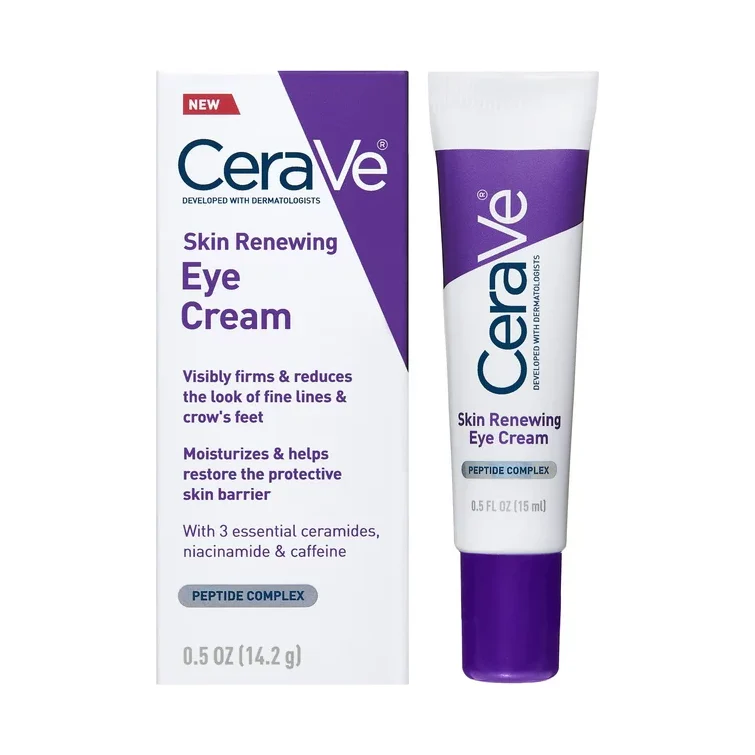 Cerave Anti-Aging Eye Cream for Wrinkles with Caffeine and Hyaluronic Acid, Fragrance Free, 0.5 oz