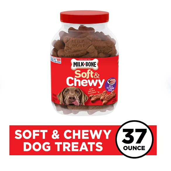 Milk-Bone Soft & Chewy Dog Snacks, Beef & Filet Mignon Recipe (37 oz.)