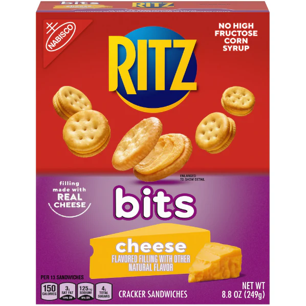 RITZ Bits Cheese Sandwich Crackers, 8.8 oz
