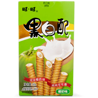 Want Want Waffer Rolls with Coconut Milk Flavor 60 g