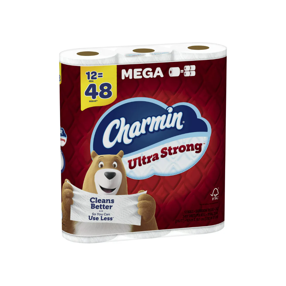 Charmin Ultra Strong Toilet Paper, 12 Mega Rolls