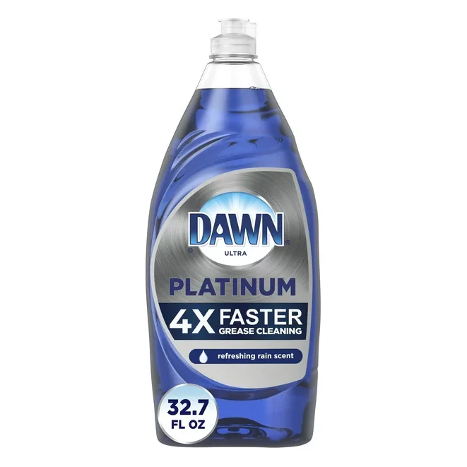 Dawn Platinum Dishwashing Liquid Dish Soap, Refreshing Rain Scent, 32.7 fl oz