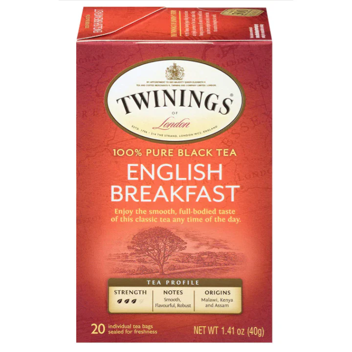 Twinings English Breakfast Tea, 20 Count.