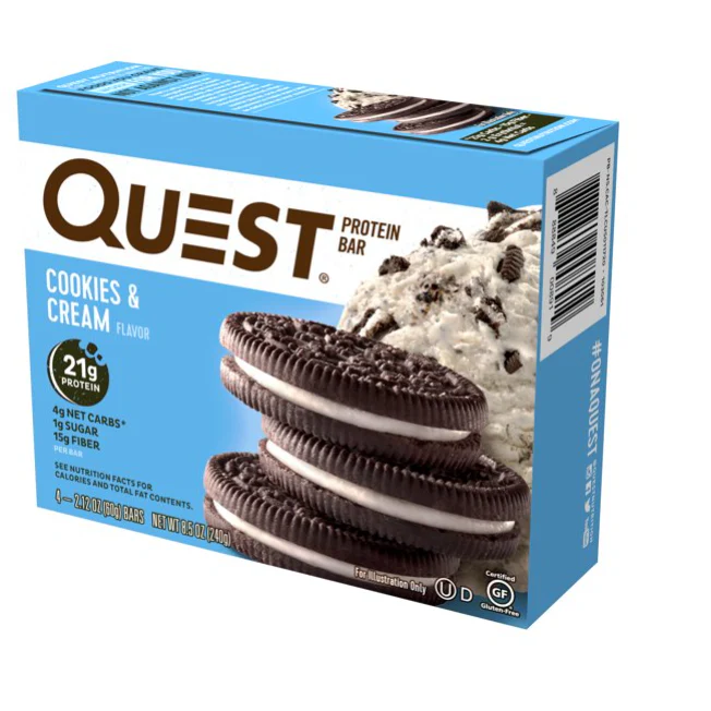 Quest Bar Cookies & Cream 4pk