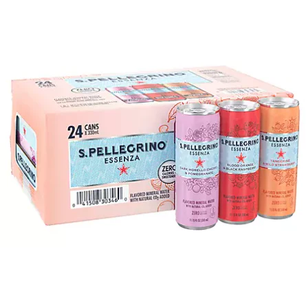 S. Pellegrino Essenza Flavored Mineral Water Variety Pack (11.15 fl. oz., 24 pk.)