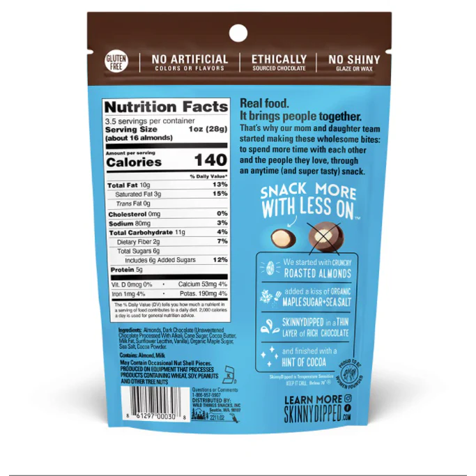 Dark Chocolate Cocoa Skinny Dipped Almonds 3.5oz