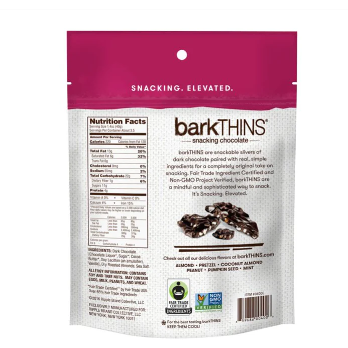 barkTHINS Almond with Sea Salt Dark Chocolate - 4.7oz