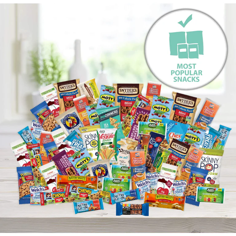 Healthy Snack Box Variety Pack Care Package (50 Count)
